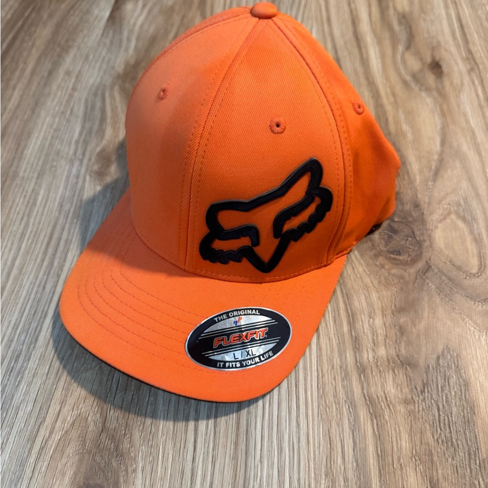 Fox Racing logo Vibrant Orange Hat